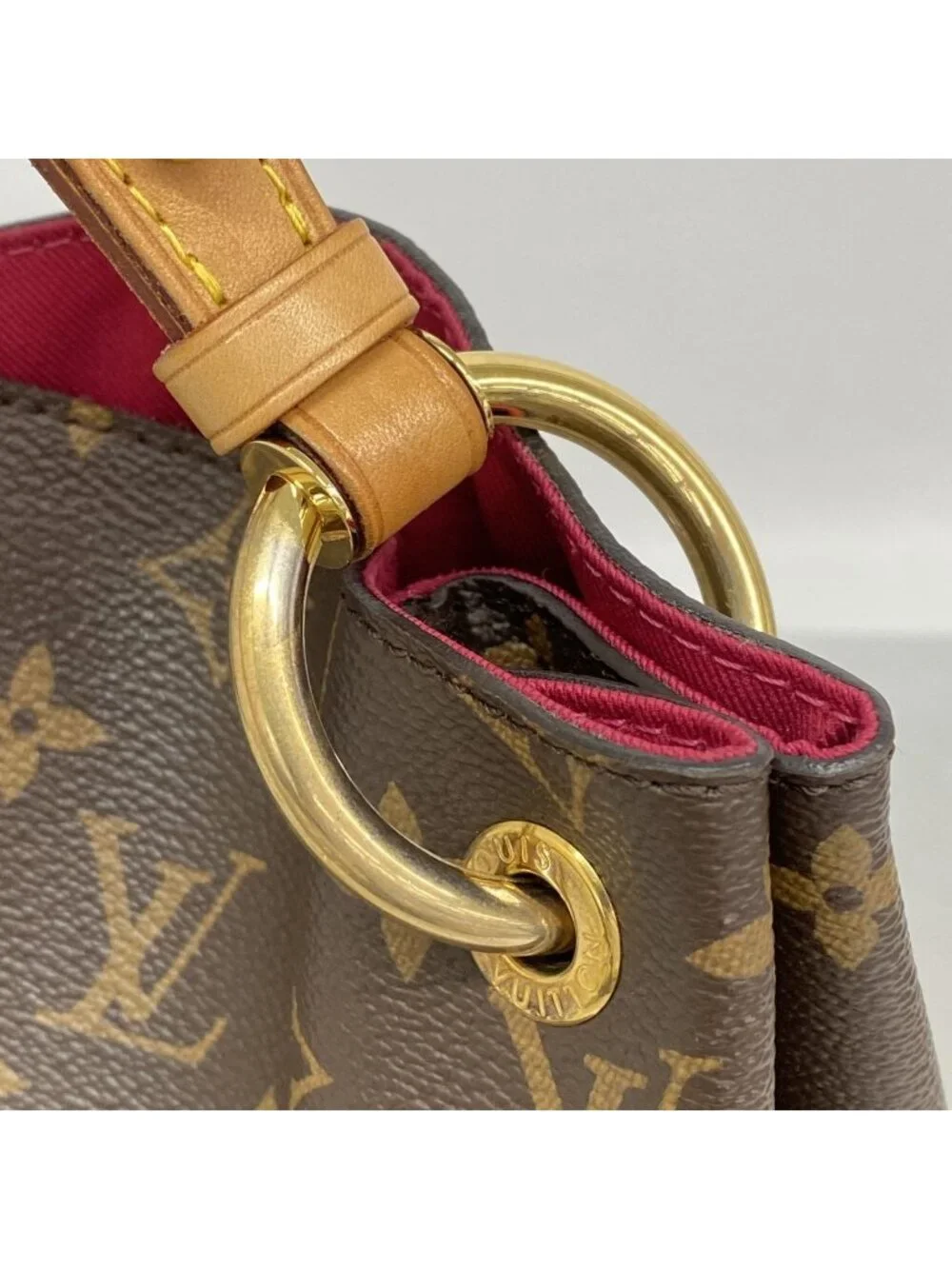 Louis Vuitton Shoulder Bag Monogram Gray Souffle PM Pivoine